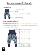 Charger l&#39;image dans la galerie, Pantalon sarouel slim &quot;LETS GO&quot; évolutif en sweat bouclettes oeko-tex