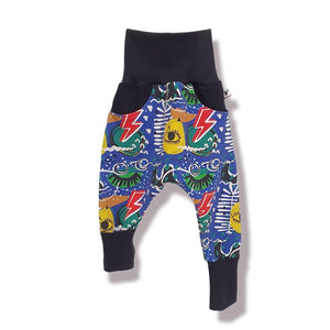 Pantalon sarouel slim évolutif "DECALE" en sweat bouclettes oeko-tex