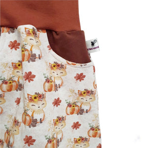 Pantalon sarouel slim "PETITE RENARDE" en sweat bouclettes oeko-tex