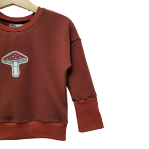 Pull sweat évolutif "Terracotta Champignons"