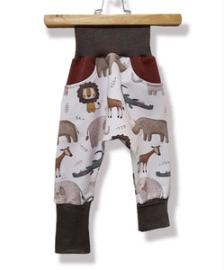 Pantalon sarouel slim "Afrique" évolutif en sweat bouclettes oeko-tex