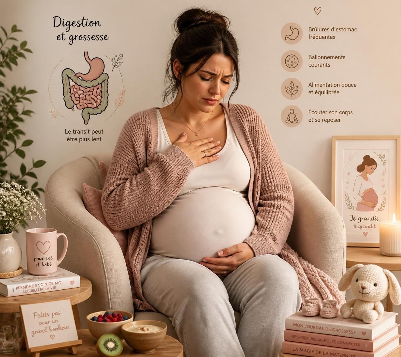 découvrez des solutions efficaces pour soulager les brûlures d’estomac pendant la grossesse, protégeant à la fois la maman et le bébé pour un confort optimal.