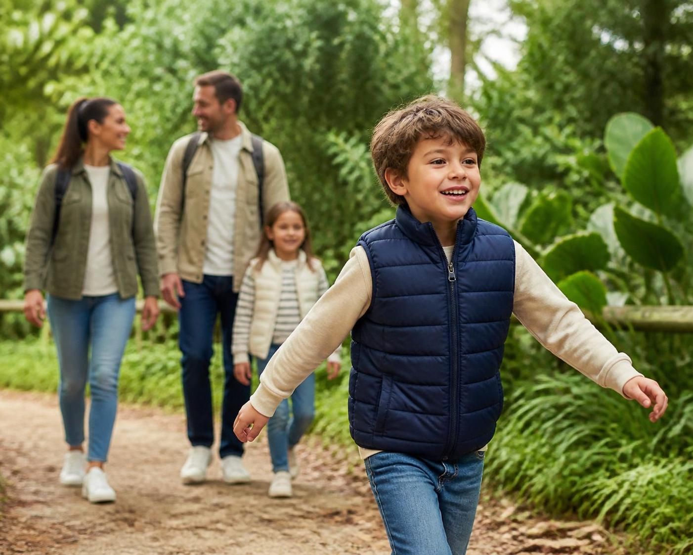 découvrez notre doudoune sans manche enfant, idéale pour allier chaleur et légèreté lors des sorties en famille. confort et liberté de mouvement garantis pour vos petits aventuriers.
