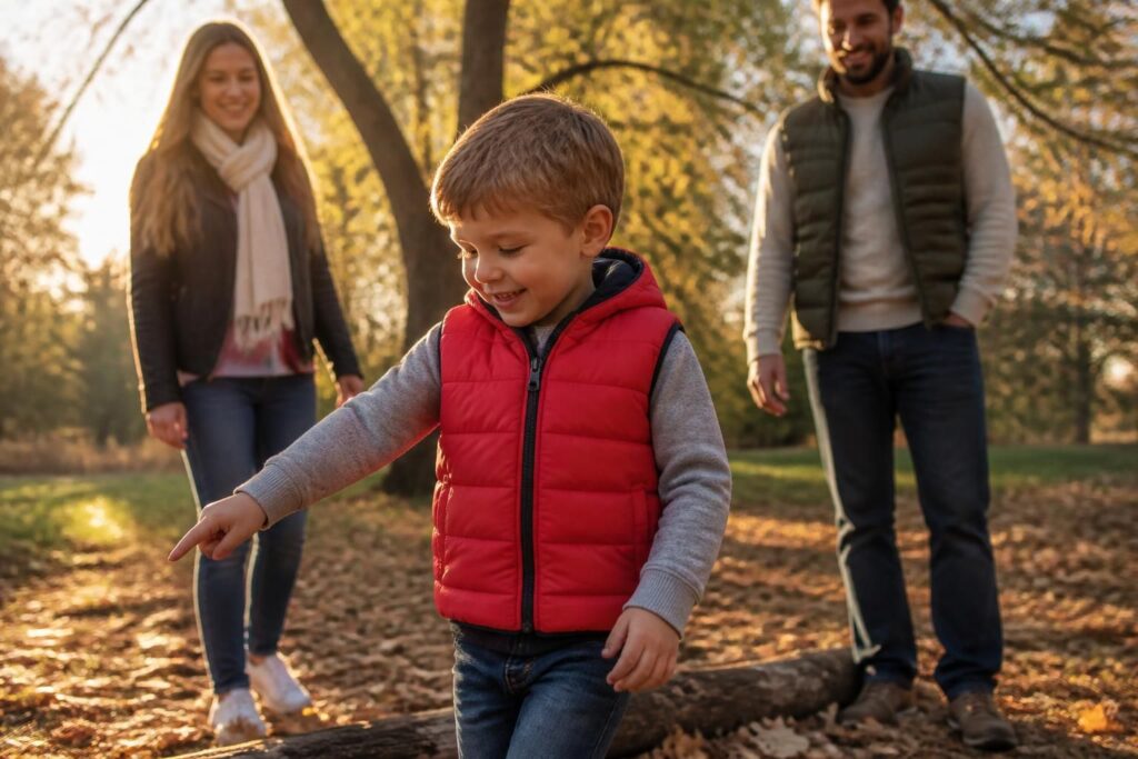 découvrez notre doudoune sans manche enfant, l'alliance parfaite de chaleur et de légèreté pour des sorties en famille tout confort.