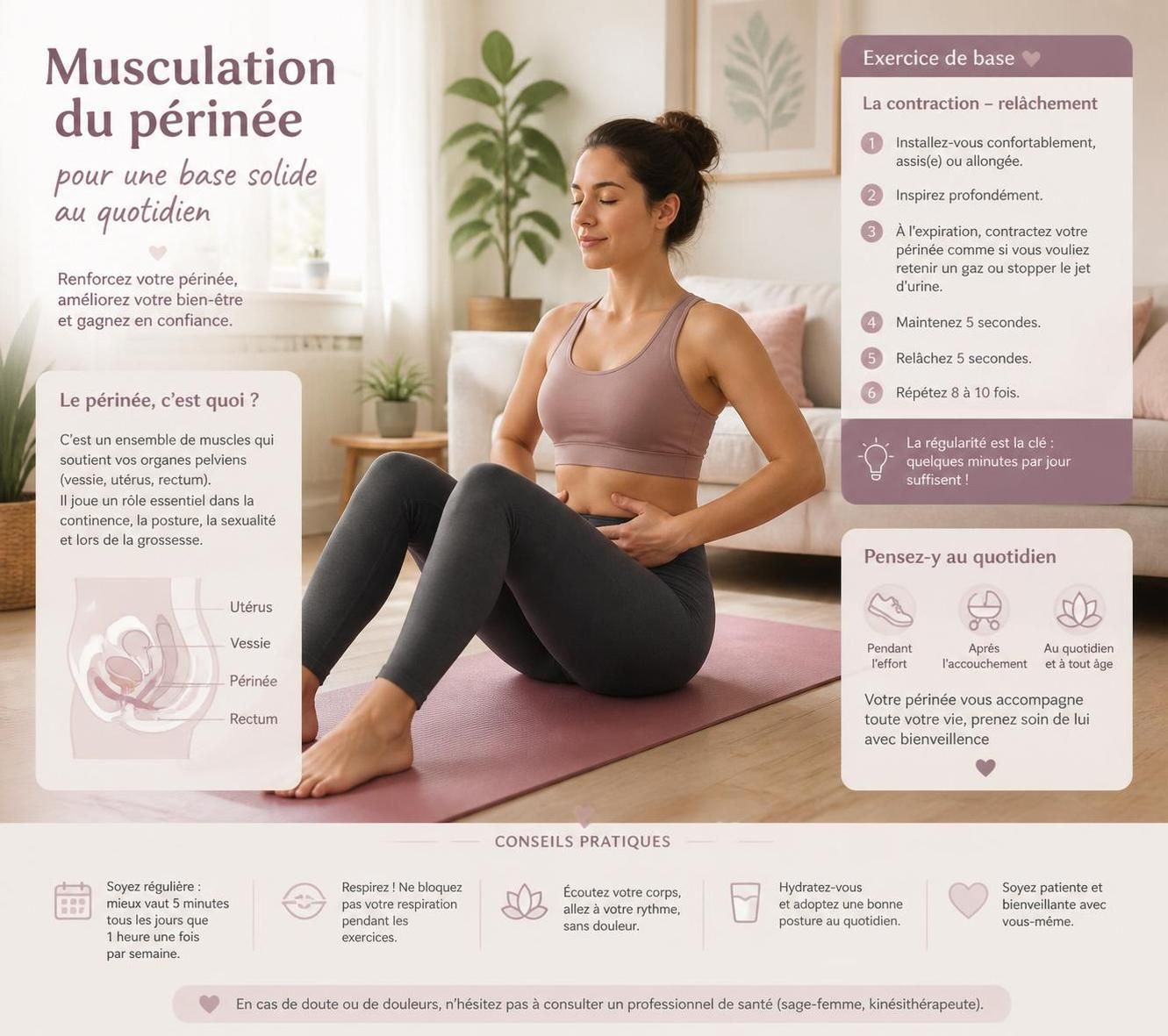 découvrez combien de temps il faut pour muscler efficacement votre périnée grâce à des exercices ciblés et adaptés à votre rythme.