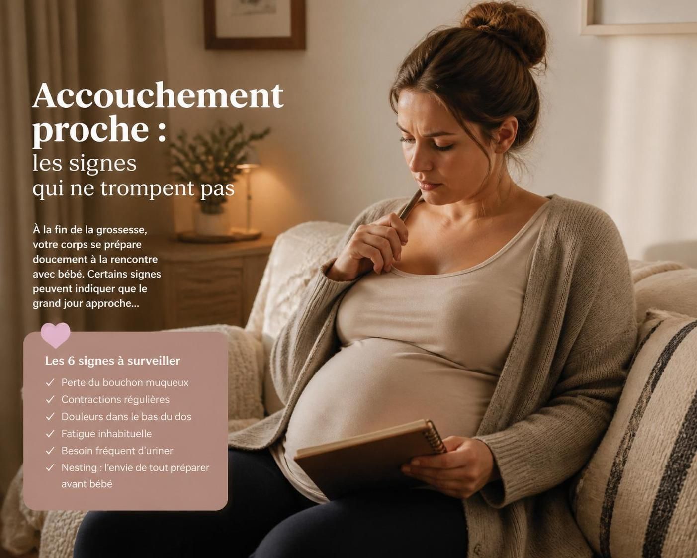découvrez comment identifier les premiers signes d'accouchement chez la future maman pour mieux préparer ce moment important et être prête à accueillir bébé.