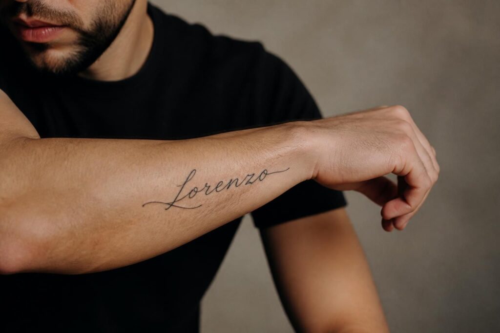 découvrez des idées uniques et intimes de tatouages prénom pour homme, alliant style et signification personnelle pour un motif qui vous ressemble.